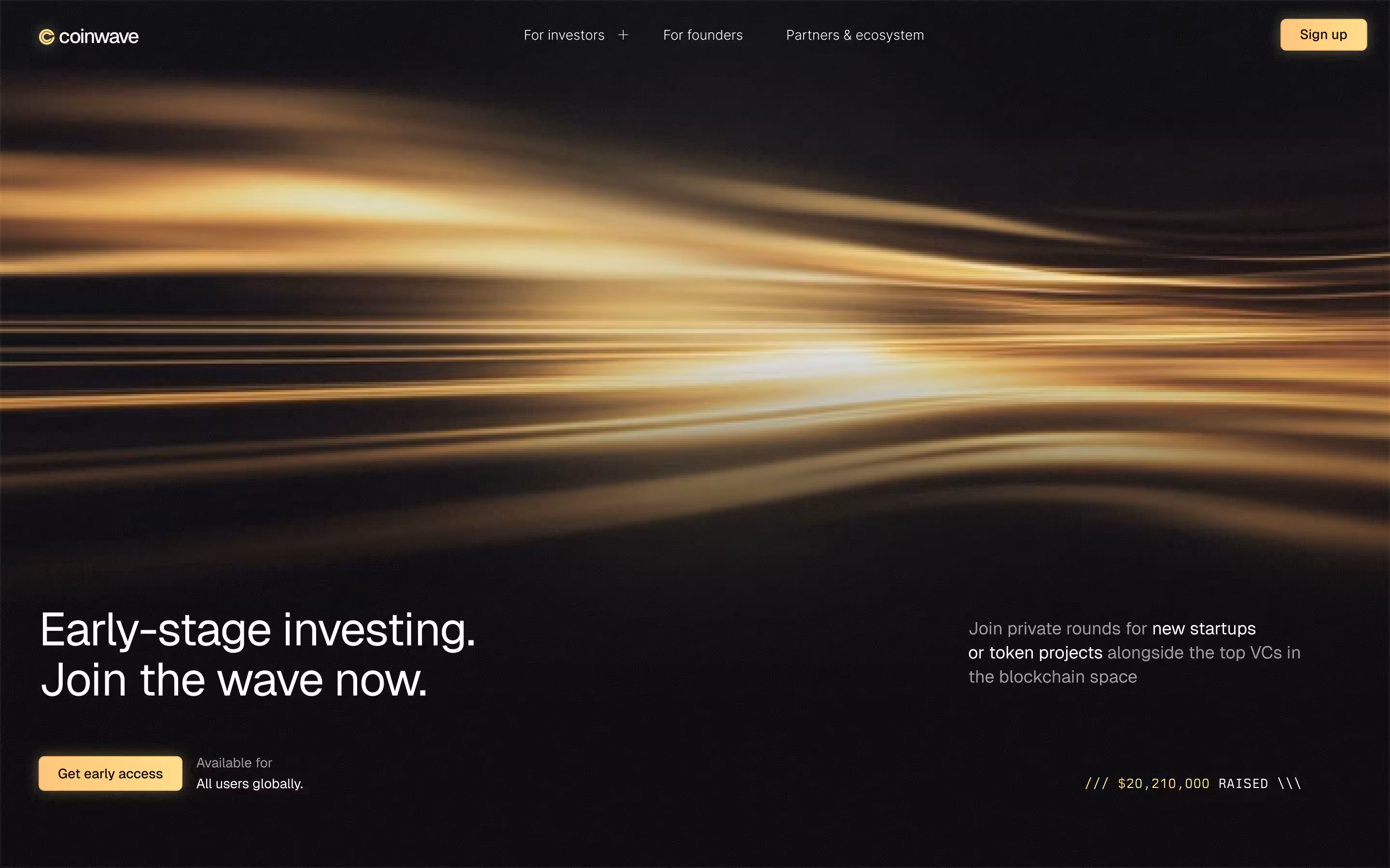 Coinwave crypto trading platform, designed by BuildOS