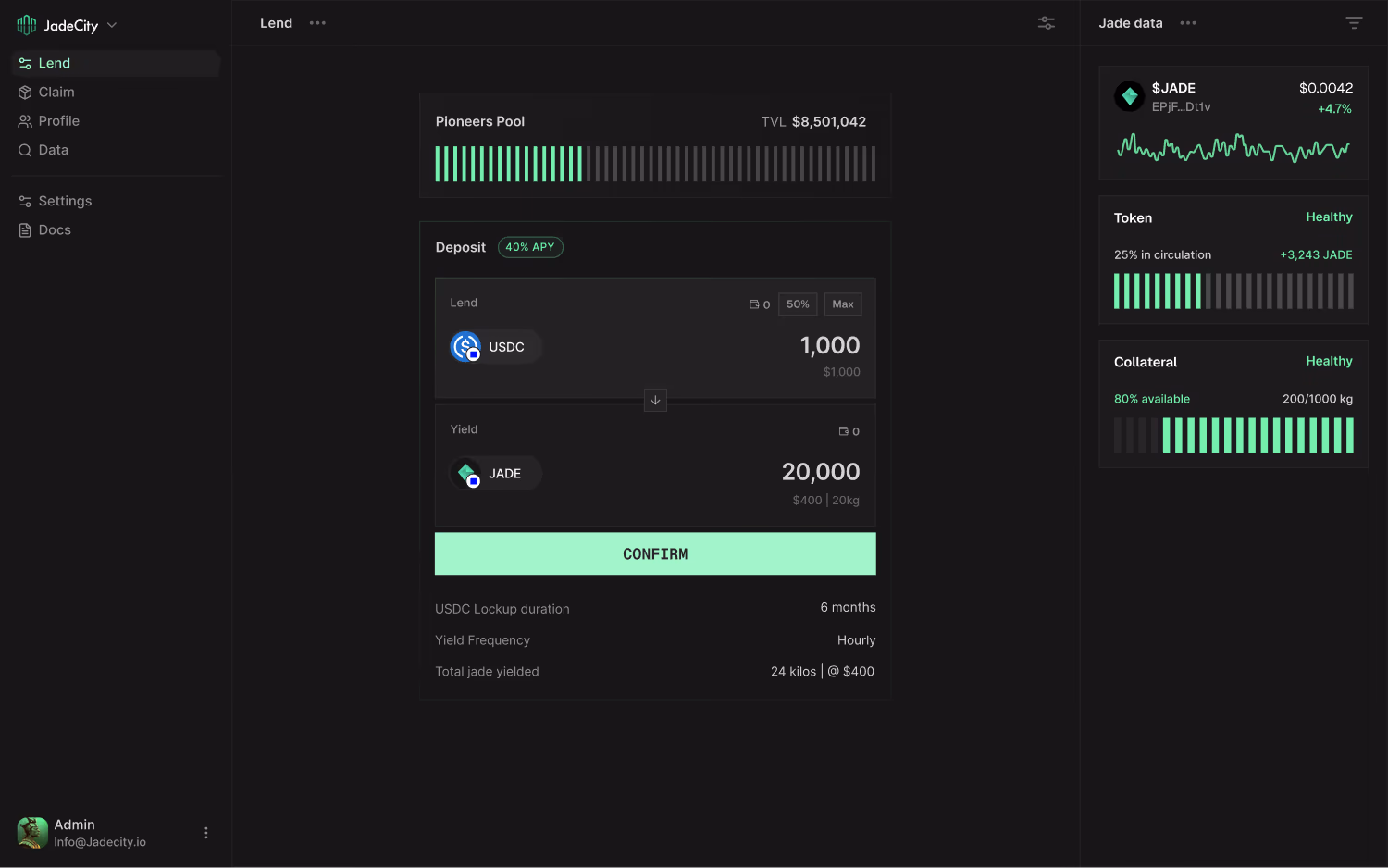 Jade City bond protocol lending platform