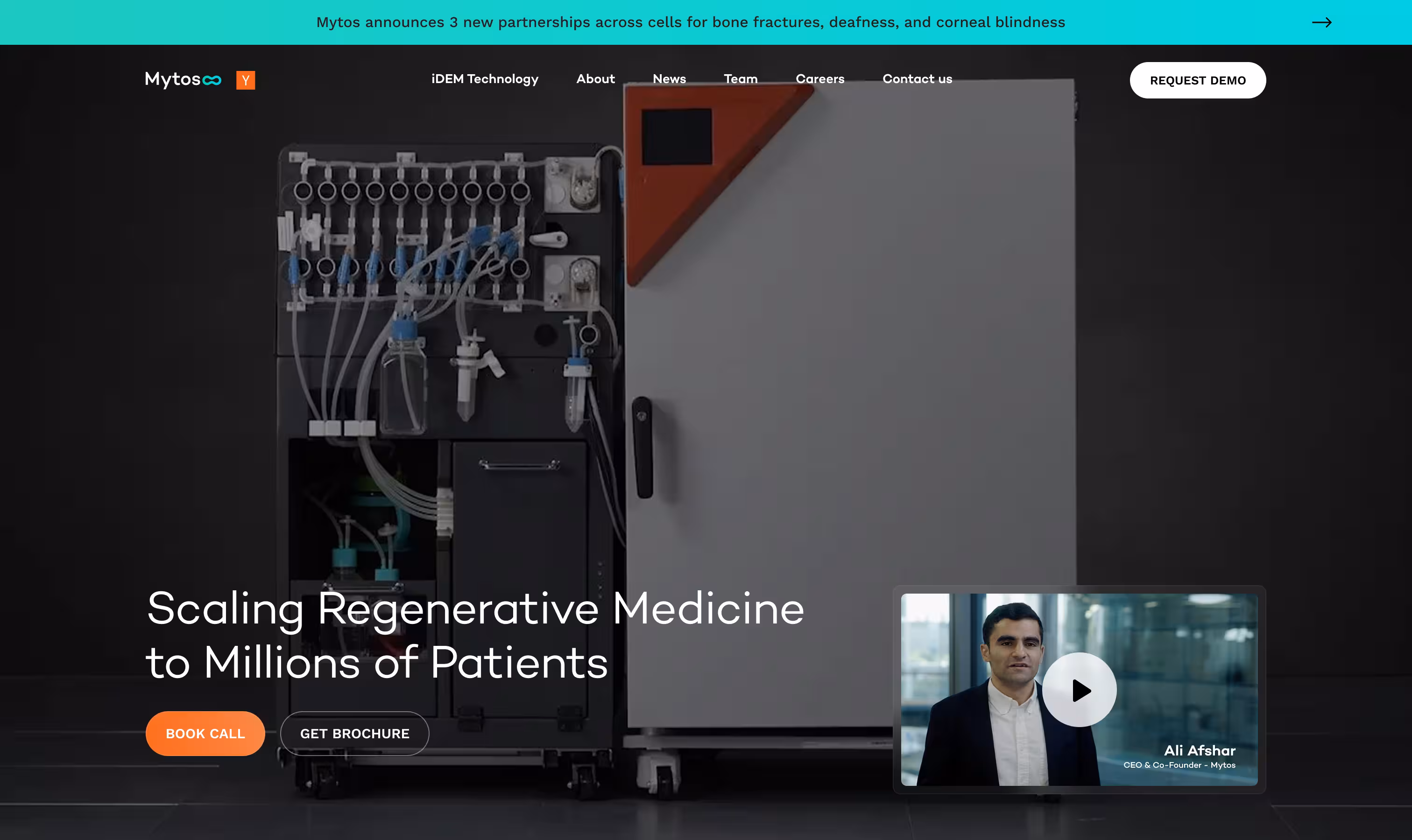Mytos biotech automation platform, designed by BuildOS